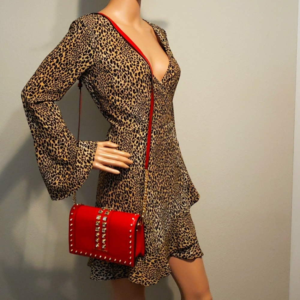 Michael Kors Jet Set bright red cross-body purse